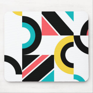 Colorful, urban, trendy, modern geometric art mousepad