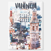 Colorful Valencia Spanien Architektur Stadt Magnet (Vorderseite)