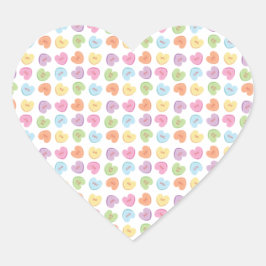 Colorful Valentine Candy Hearys Tischset Holiday Herz-Aufkleber
