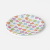 Colorful Valentine Candy Hearys Tischset Holiday Pappteller (Schrägansicht)