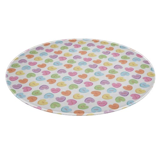 Colorful Valentine Candy Hearys Tischset Holiday Schneidebrett (Ecke)