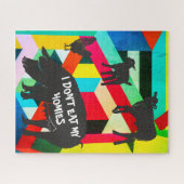 Colorful Vegan I Don't Eat My Homies Hard Puzzle (Horizontal)