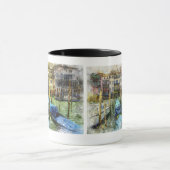 Colorful Venice Blue Gondolas Tasse (Zentrum)