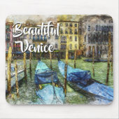 Colorful Venice Gondeln Malerei Mousepad (Vorne)