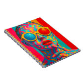 Colorful Vibes - Bold Pop Art Portrait Notizblock (Rechte Seite)
