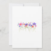 Colorful Vibrant Bold Wildflowers Wedding Einladung (Rückseite)