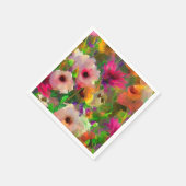 colorful vibrant floral flower watercolor pattern serviette (Ecke)