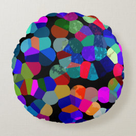 Colorful Vibrant Pattern Rundes Kissen