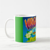 Colorful Vibrant  Virginia Map Mug Kaffeetasse (Links)