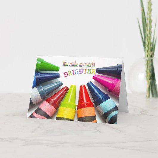 Colorful Vielen Dank Freundschaft Dankeskarte (Vorderseite)