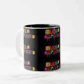 Colorful Vielen Dank Thema sehr geschätzt schwarz Zweifarbige Tasse (Vorderseite Links)