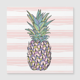 Colorful vintage pineapple illustration. magnetkarte