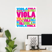 Colorful Viola Poster (Heimbüro)