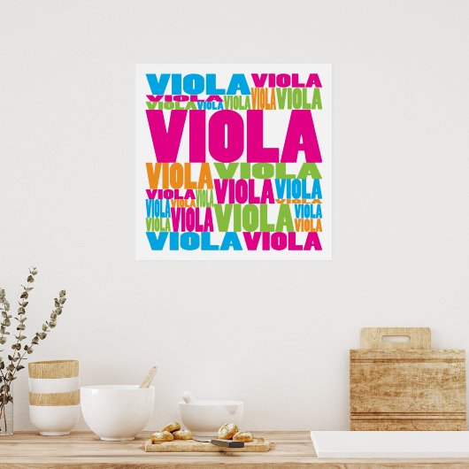 Colorful Viola Poster (Küche)