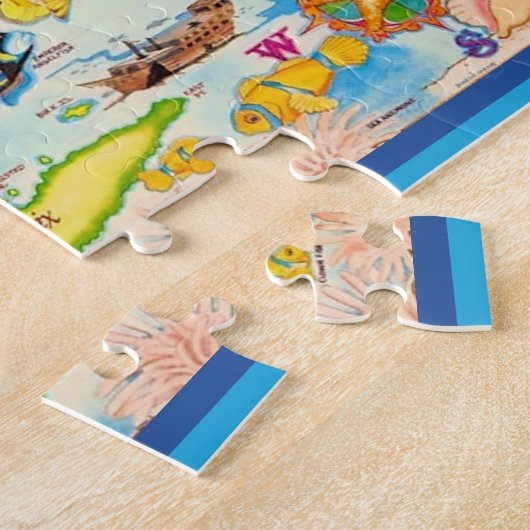 Colorful Virgin Islands Map 8x10 Puzzle (Seite)