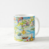 Colorful Virgin Islands Map  Kaffeetasse (VorderseiteRechts)