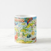 Colorful Virgin Islands Map  Kaffeetasse (Mittel)