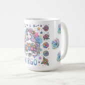 Colorful Virgo Zodiac Astrology Floral Kaffeetasse (VorderseiteRechts)