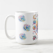 Colorful Virgo Zodiac Astrology Floral Kaffeetasse (Links)