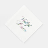 Colorful Vrolijk Pasen Dutch Language Happy Oaster Serviette (Ecke)