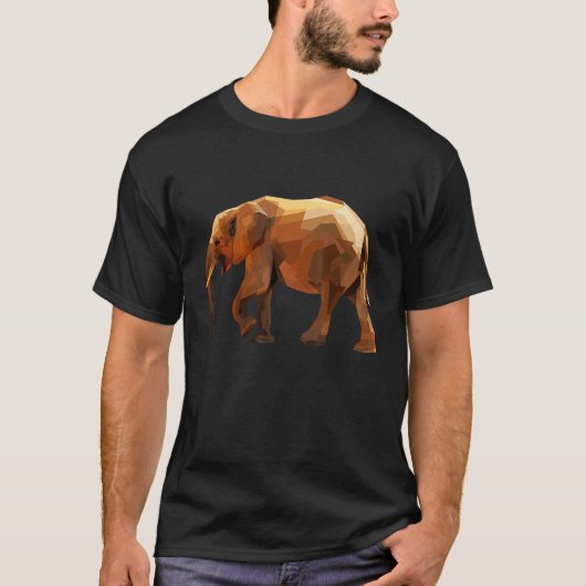 Colorful Walking Elephant Graphic T-Shirt (Vorderseite)