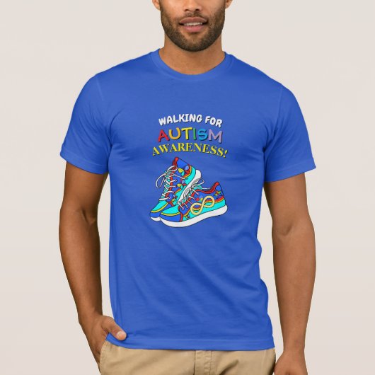 Colorful Walking for Autism Awareness T-Shirt (Vorderseite)