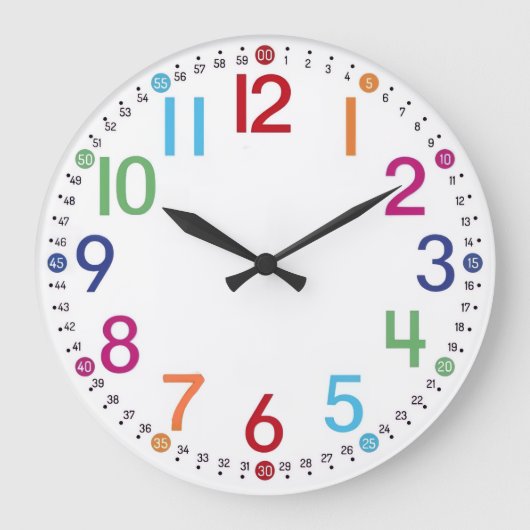 Colorful wall clock, round acrylic clock große wanduhr (Vorderseite)