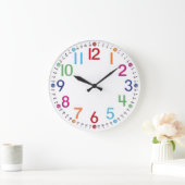 Colorful wall clock, round acrylic clock große wanduhr (Zuhause)