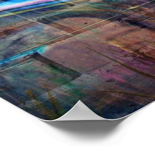 Colorful Wall Graffiti Illustration Poster (Ecke)