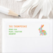 Colorful Watercolor Bunny Shape Cute Easter (Insitu)