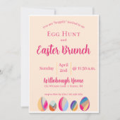 Colorful Watercolor Easter Brunch Invitation Einladung (Vorderseite)