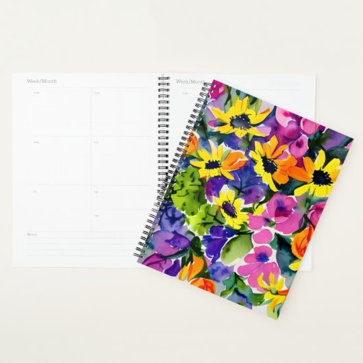 Colorful Watercolor Floral Art Planer (Anzeige)