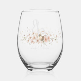 Colorful Watercolor Floral birds Hummingbird Harmo Weinglas Ohne Stiel