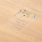 Colorful Watercolor Floral Wedding Acryleinladungen (Ablage )