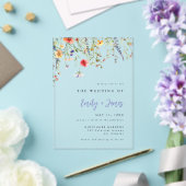 Colorful Watercolor Floral Wedding Acryleinladungen (In Situ (Hochzeit))