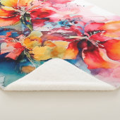 Colorful Watercolor Flowers Vibrant Art Sherpadecke (3/4)