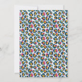 Colorful Watercolor Leopard Print Pattern Einladung (Rückseite)