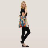 Colorful Watercolor Llama Tote Bag Tasche (Am Model)