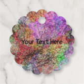 Colorful Watercolor Look Abstract Misty Colors Geschenkanhänger (Rückseite)