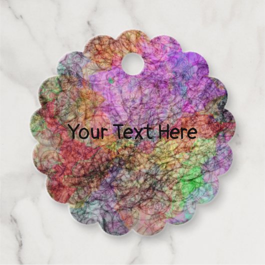 Colorful Watercolor Look Abstract Misty Colors Geschenkanhänger (Vorderseite)