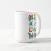 Colorful Watercolor Mexicana Kaffeetasse (VorderseiteRechts)