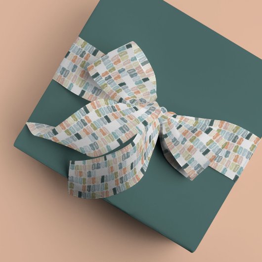 Colorful Watercolor Painted Jewels Satinband