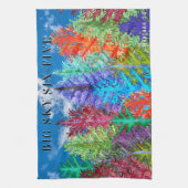 Colorful Watercolor Pine Trees Kitchen Towel Geschirrtuch (Vertikal)