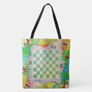Colorful Watercolor Playable Gameboard Tote Tasche