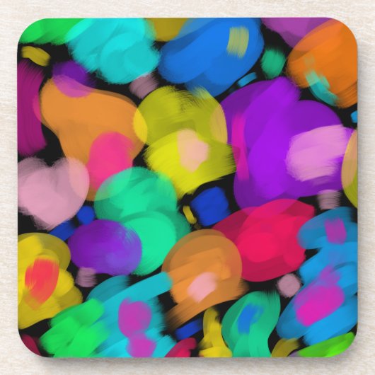 Colorful watercolor print getränkeuntersetzer (Vorderseite)