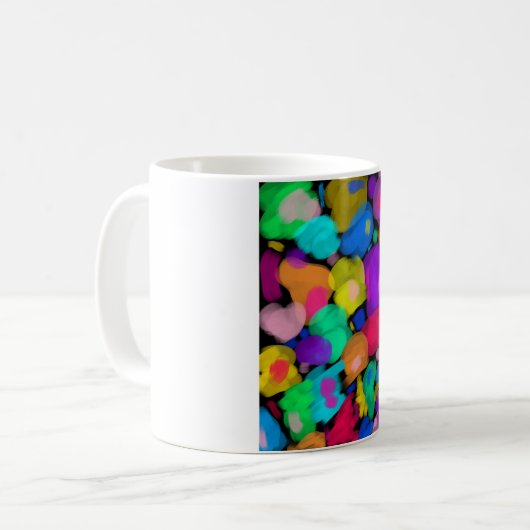 Colorful watercolor print kaffeetasse (Vorderseite Links)