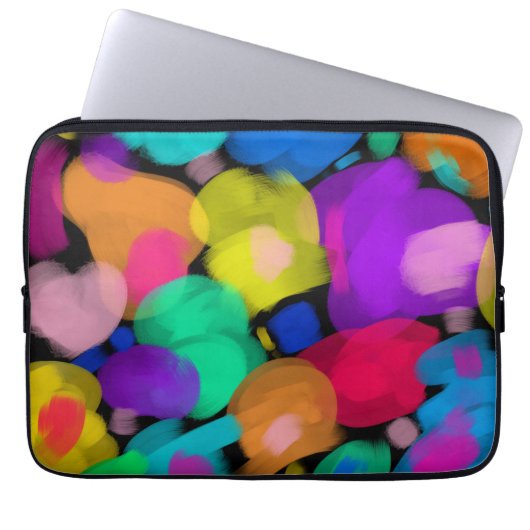 Colorful watercolor print laptopschutzhülle (Vorderseite)