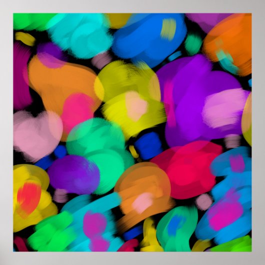 Colorful watercolor print poster (Vorne)