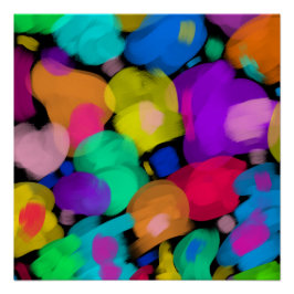 Colorful watercolor print poster