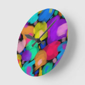 Colorful watercolor print runde wanduhr (Winkel)